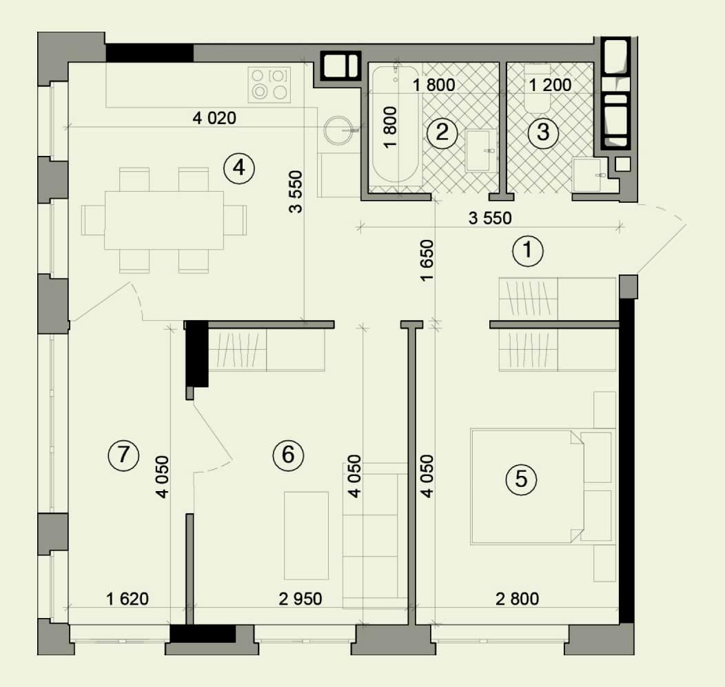 2-кімнатна квартира за адресою вул. Під Голоском (площа 55 м²) - Atlanta.ua - фото 2