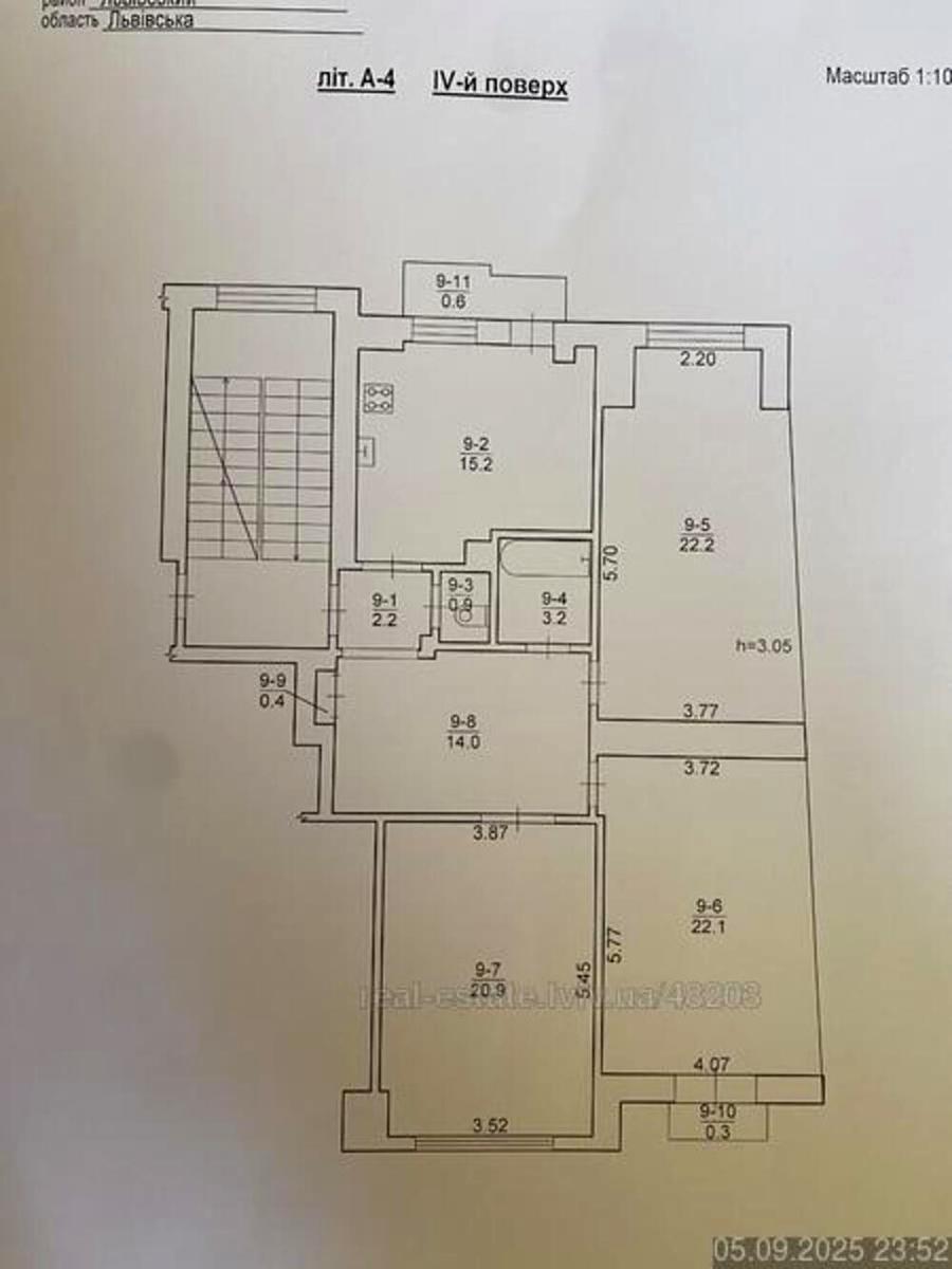 3-комнатная квартира по адресу ул. Гмыри Бориса (площадь 105 м²) - Atlanta.ua - фото 6