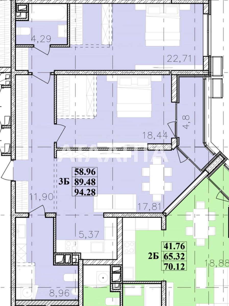 3-комнатная квартира по адресу (площадь 94 м²) - Atlanta.ua - фото 5