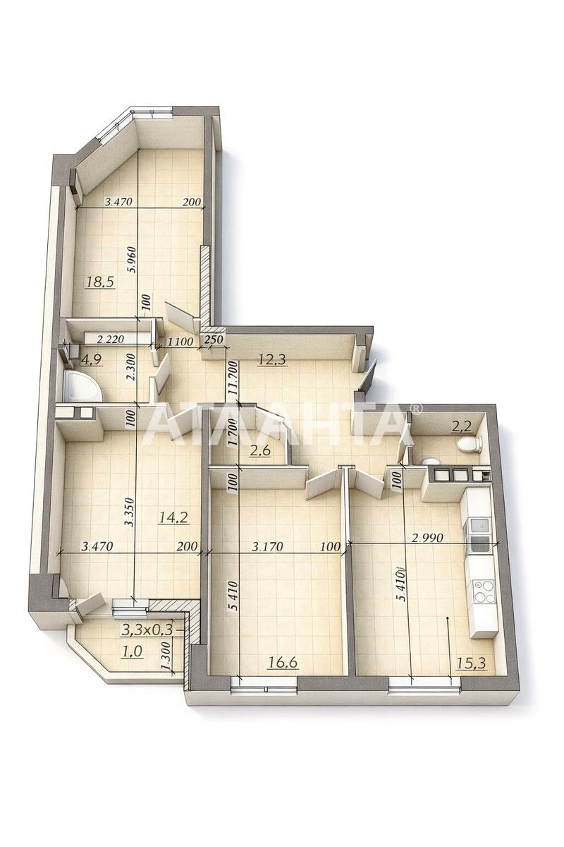Багатокімнатна квартира за адресою (площа 90 м²) - Atlanta.ua - фото 23