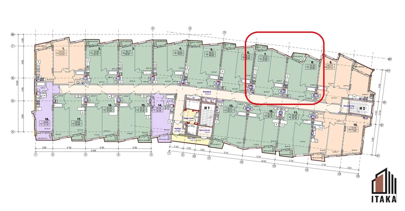 3-комнатная квартира по адресу ул. Университетская (площадь 90 м²) - Atlanta.ua - фото 2