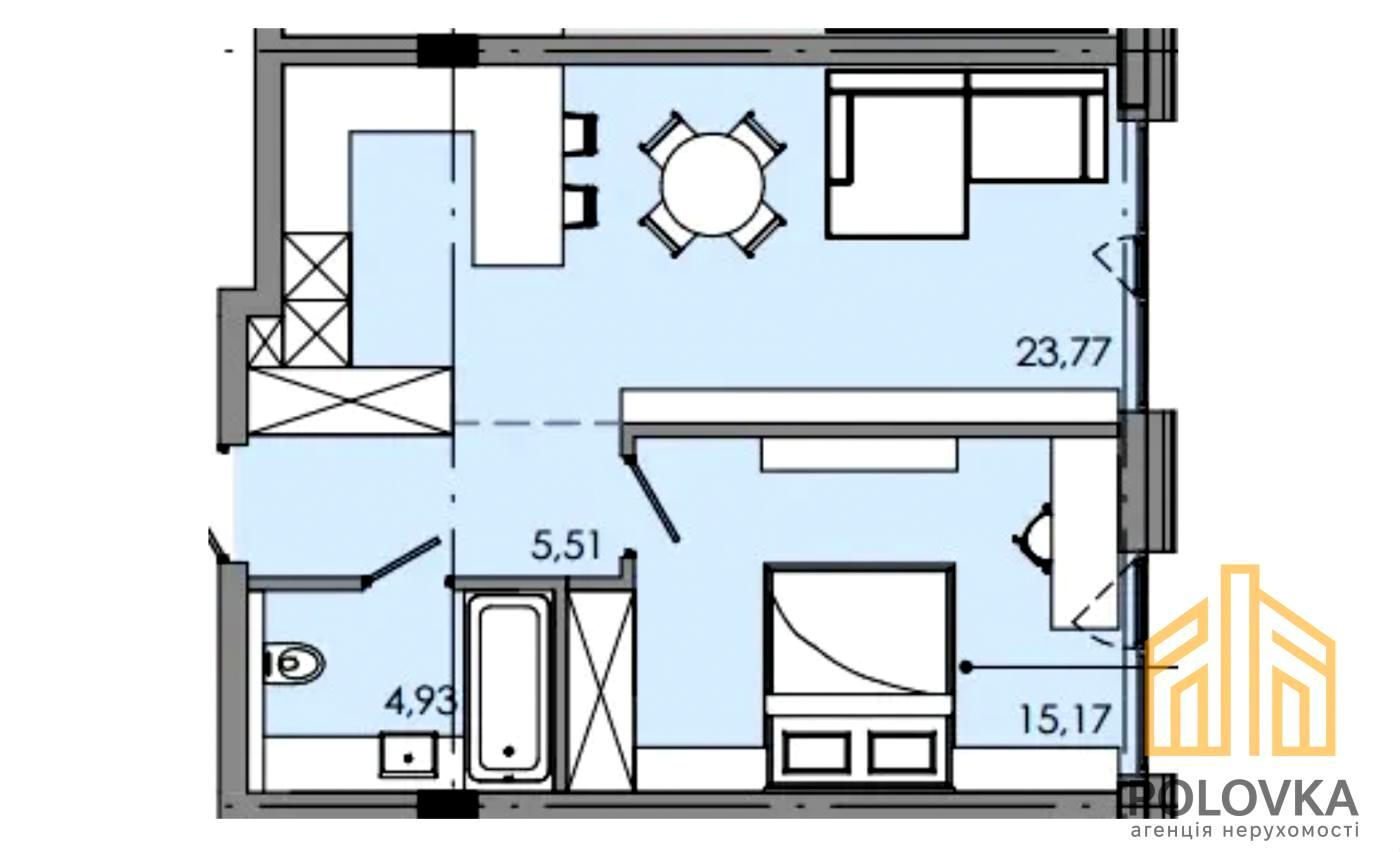 1-кімнатна квартира за адресою Слов`янська наб. (площа 50,1 м²) - Atlanta.ua - фото 7