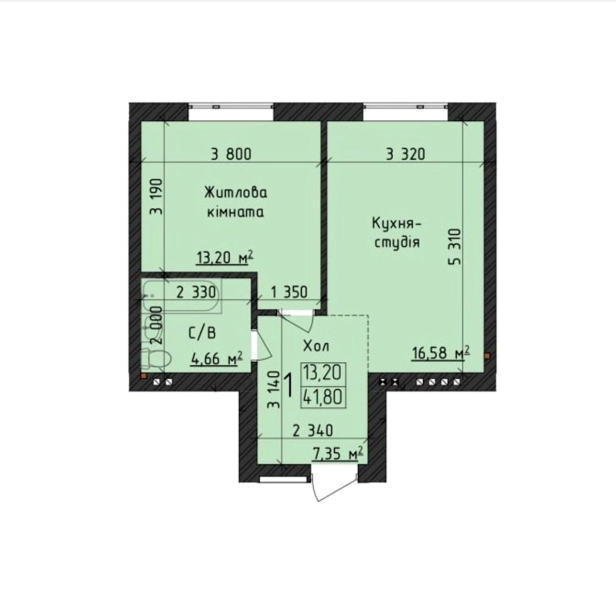 1-room apartment apartment by the address (area 41 m²) - Atlanta.ua - photo 10