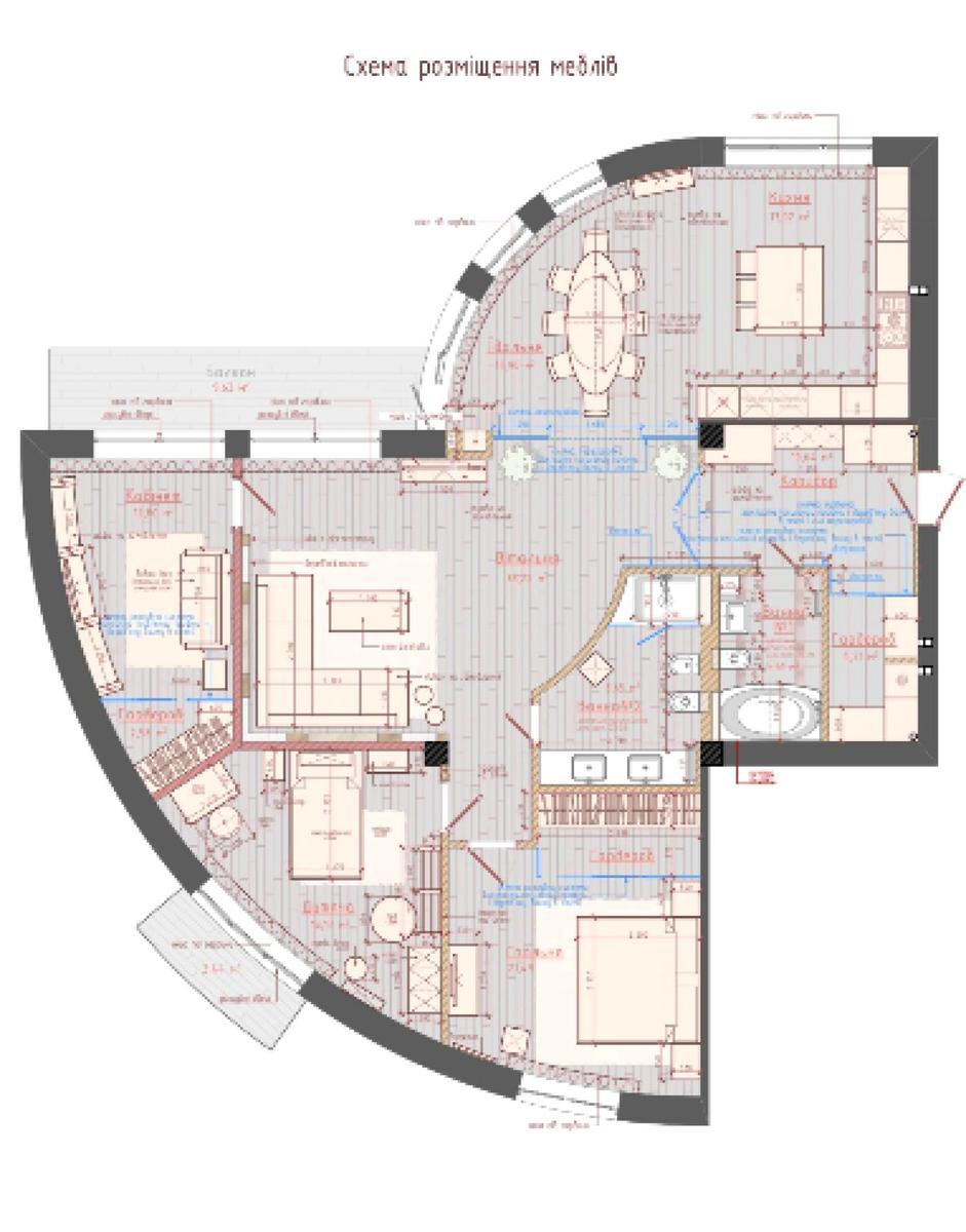 3-комнатная квартира по адресу (площадь 158,2 м²) - Atlanta.ua - фото 23