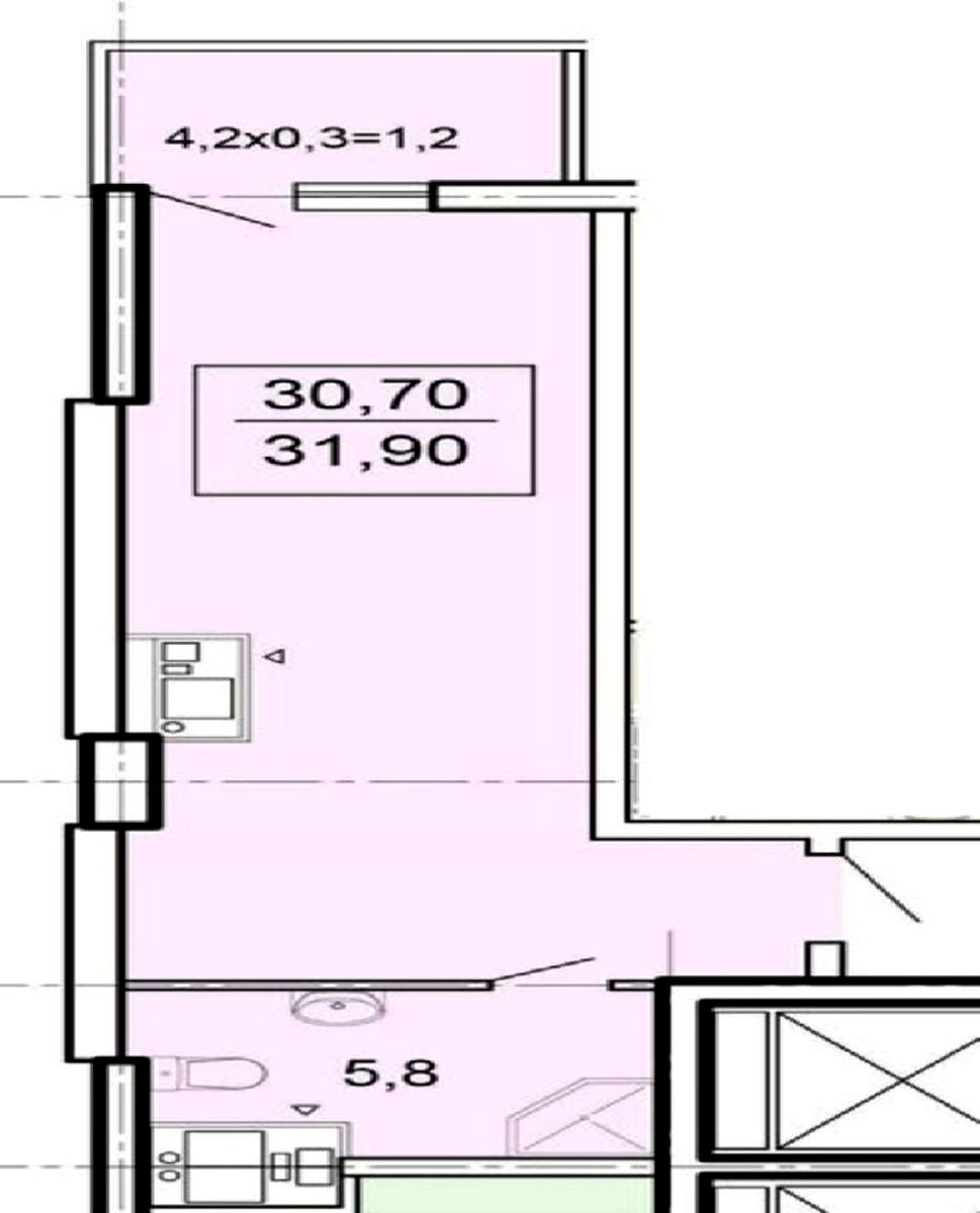 1-комнатная квартира по адресу Фонтанская дор. (площадь 32 м²) - Atlanta.ua - фото 5