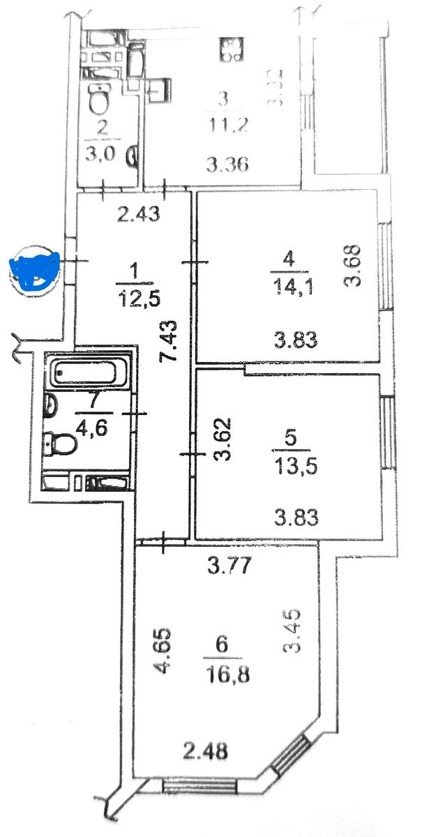 3-rooms apartment apartment by the address st. Grigorenko pr (area 80 m²) - Atlanta.ua - photo 19
