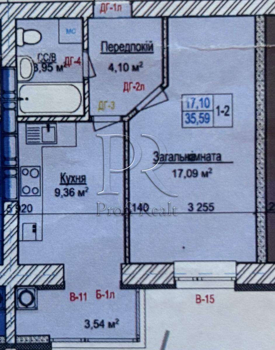 1-кімнатна квартира за адресою проспект Героїв Небесної Сотні (площа 39 м²) - Atlanta.ua - фото 12