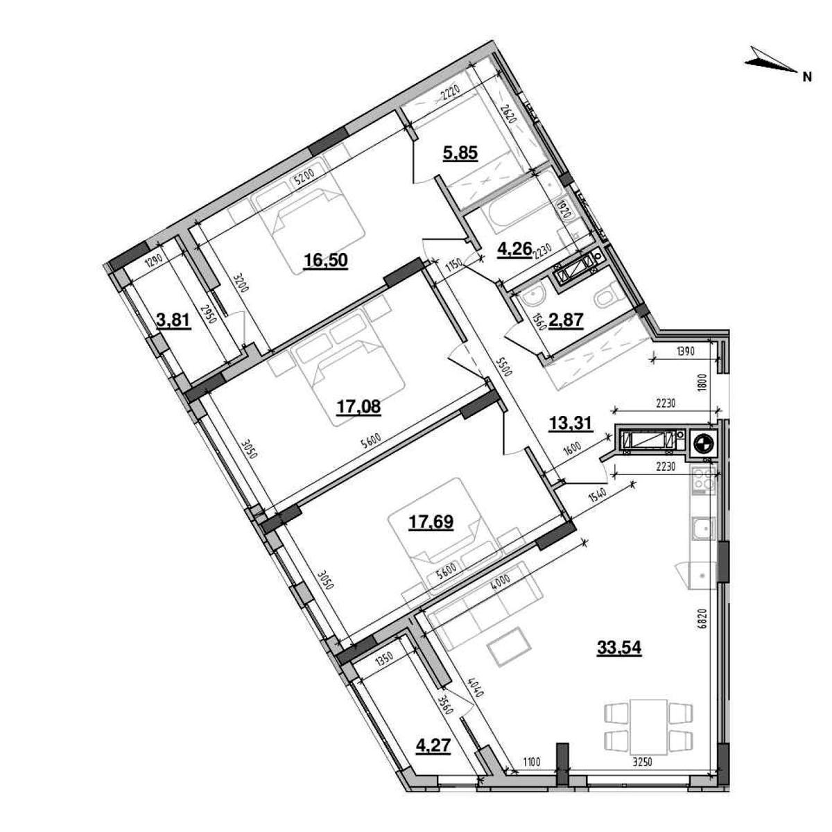 3-кімнатна квартира за адресою Хмельницького Б. Вул. (площа 119,2 м²) - Atlanta.ua - фото 3
