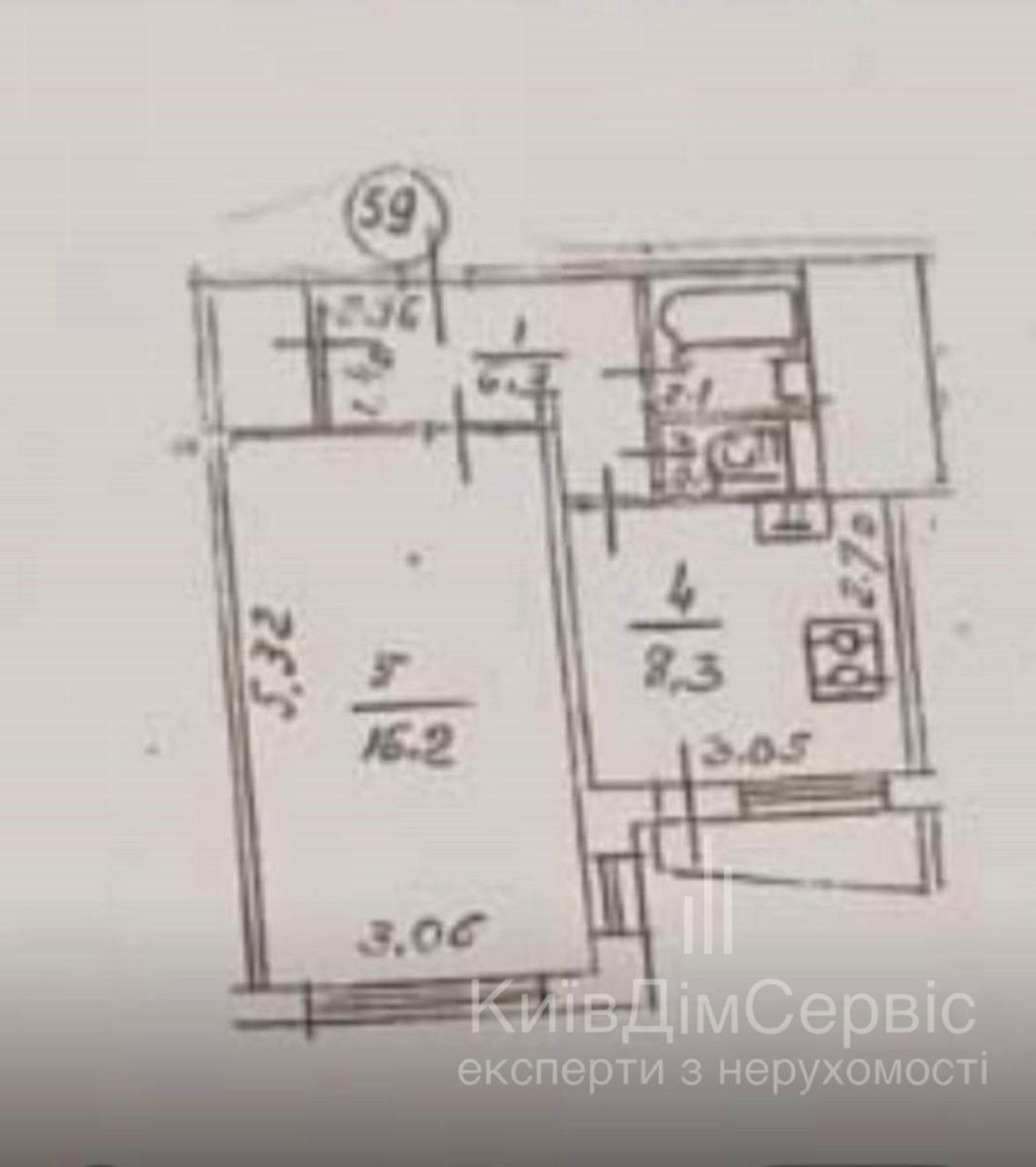 1-комнатная квартира по адресу ул. Гродненская (площадь 36 м²) - Atlanta.ua - фото 17