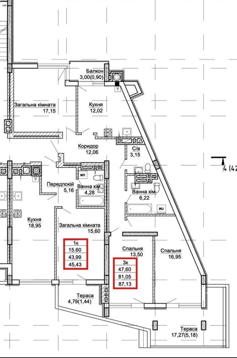 3-кімнатна квартира за адресою вул. Стуса (площа 87,1 м²) - Atlanta.ua - фото 12