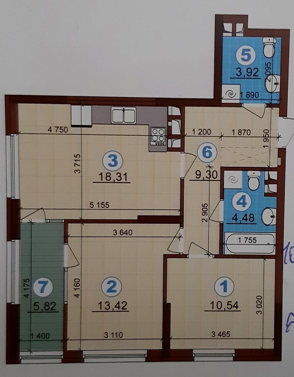 2-rooms apartment apartment by the address st. Evropeyskogo Soyuza prospprosp Pravdy (area 66,1 m²) - Atlanta.ua - photo 21