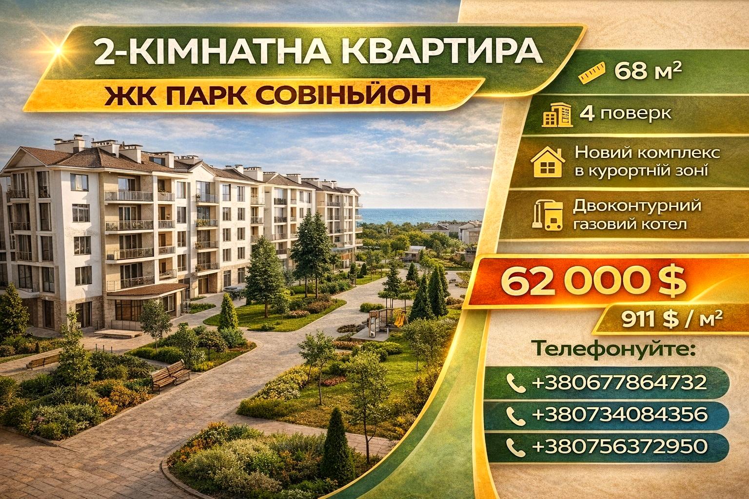 2-комнатная квартира по адресу (площадь 68 м²) 2-комнатная квартира по адресу (площадь 68 м²) - Atlanta.ua
