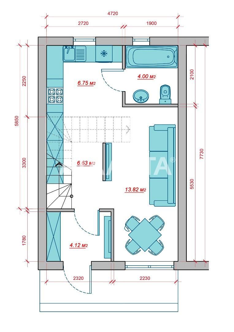 Будинок за адресою вул. Алмазна (площа 70 м²) - фото 9 Будинок за адресою вул. Алмазна (площа 70 м²) - Atlanta.ua - фото 9