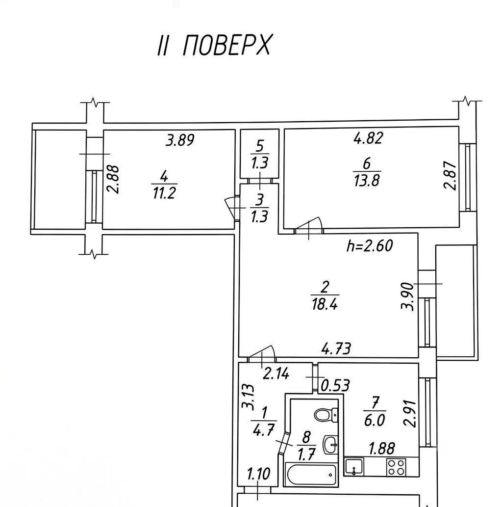 3-кімнатна квартира за адресою вул. Курська (площа 63,8 м²) - фото 12 3-кімнатна квартира за адресою вул. Курська (площа 63,8 м²) - Atlanta.ua - фото 12