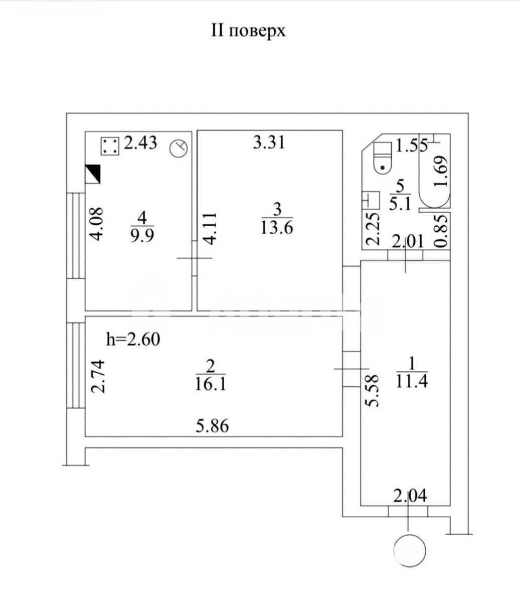 2-комнатная квартира по адресу Высокий пер. (площадь 56,1 м²) - imageAlt 11 2-комнатная квартира по адресу Высокий пер. (площадь 56,1 м²) - Atlanta.ua - imageAlt 11