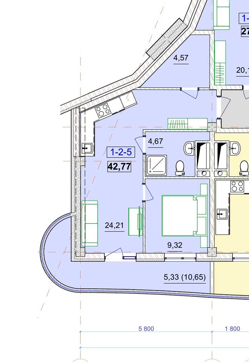 2-комнатная квартира по адресу ул. Аркадийское плато (площадь 42,8 м²) - imageAlt 22 2-комнатная квартира по адресу ул. Аркадийское плато (площадь 42,8 м²) - Atlanta.ua - imageAlt 22