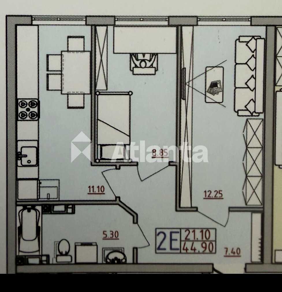 1-комнатная квартира по адресу ул. Марсельская (площадь 45 м²) - imageAlt 19 1-комнатная квартира по адресу ул. Марсельская (площадь 45 м²) - Atlanta.ua - imageAlt 19