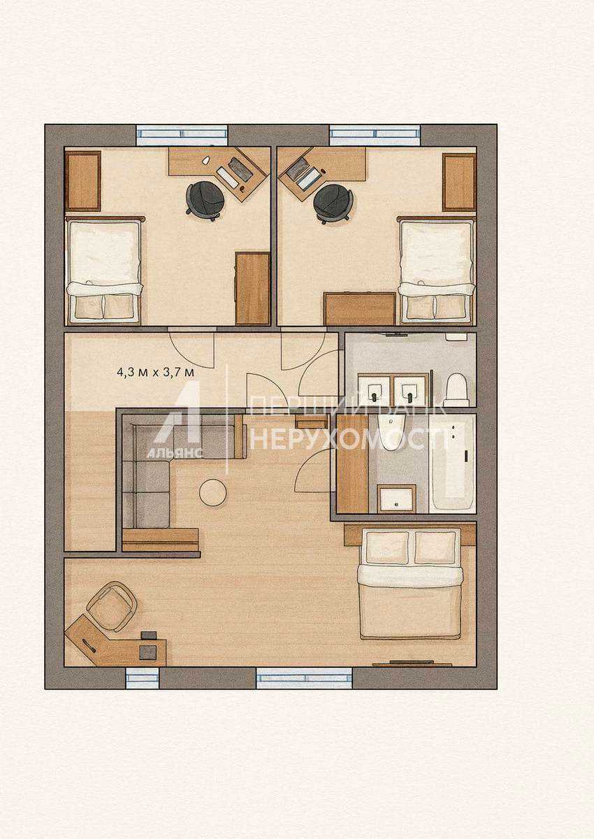 Будинок за адресою вул. Академіка Корольова (площа 85 м²) - фото 7 Будинок за адресою вул. Академіка Корольова (площа 85 м²) - Atlanta.ua - фото 7