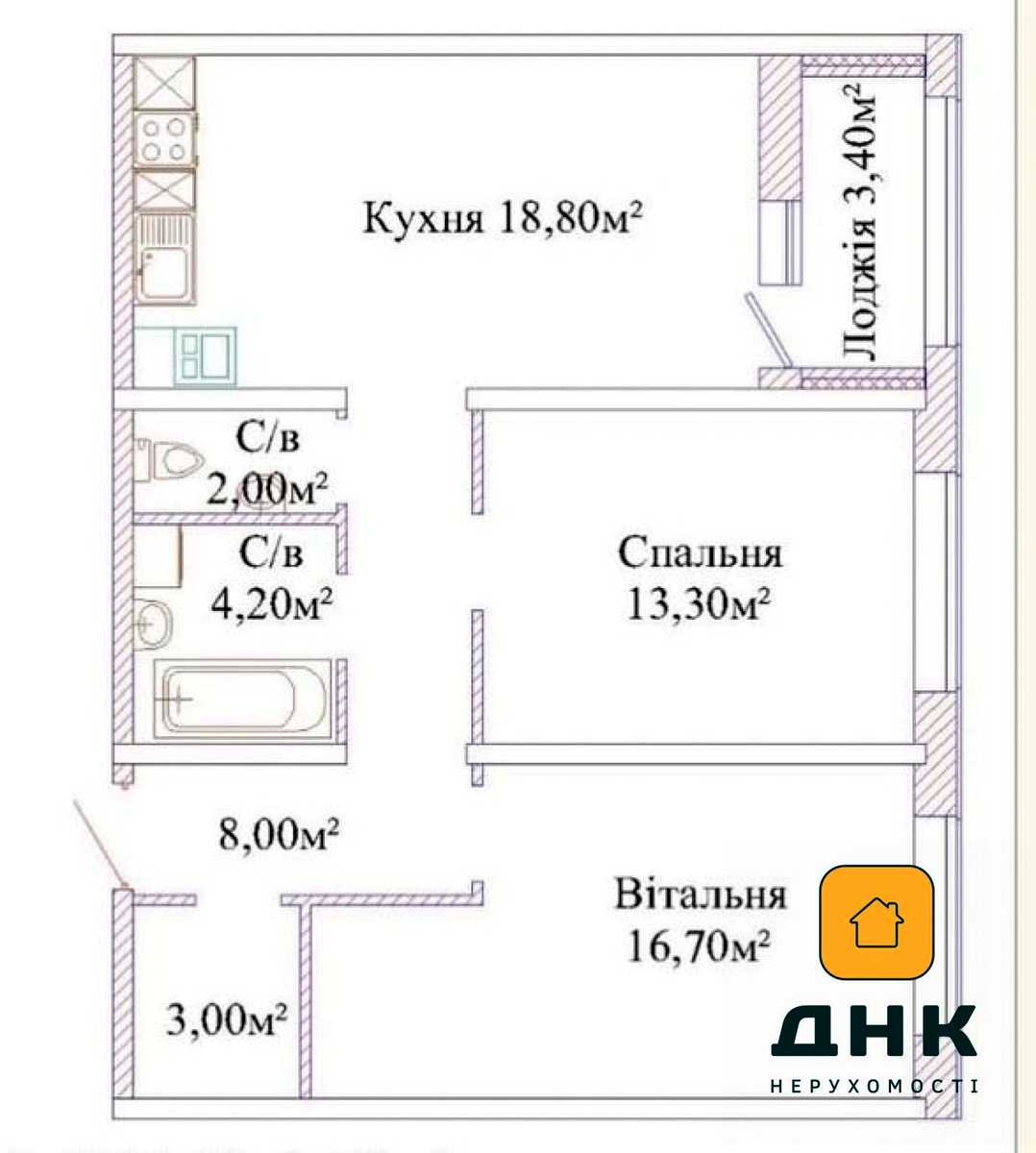 2-комнатная квартира по адресу Люстдорфская дор. (площадь 67 м²) - imageAlt 17 2-комнатная квартира по адресу Люстдорфская дор. (площадь 67 м²) - Atlanta.ua - imageAlt 17