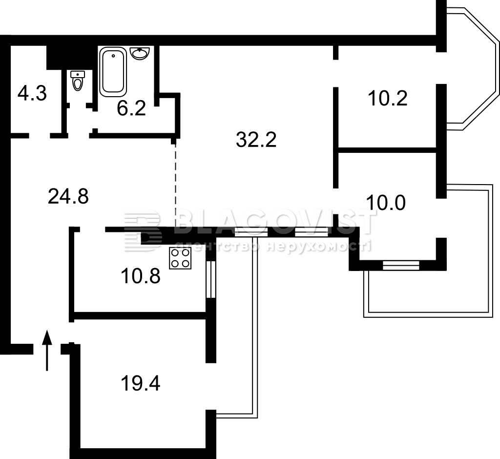 Многокомнатная квартира по адресу (площадь 126,8 м²) - фото 56 Многокомнатная квартира по адресу (площадь 126,8 м²) - Atlanta.ua - фото 56